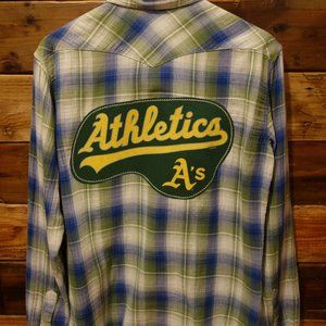 Oakland Athletics (A's) One-of-a-Kind Vintage Salt Valley Western Custom Plaid
